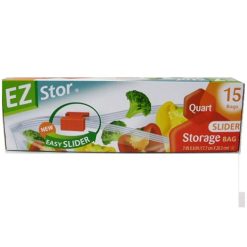 EZ Stor Storage Bags 15ct 1qt Slider-wholesale