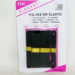 Polyester Elastic Black Assst Sizes