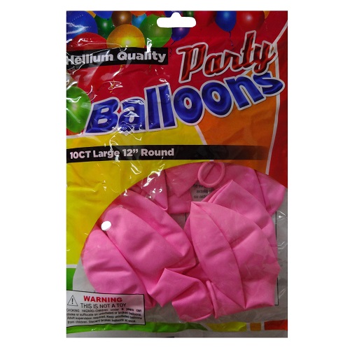 Balloons 10ct 12in Pink-wholesale Balloons 10ct 12in Pink-wholesale