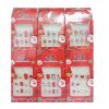 X-Mas Pre-Glued Nails 12ct Asst-wholesale