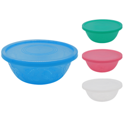 Bowl Platic W-Lid 500ml Asst Clrs-wholesale