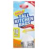 H.S Tall Kitchen Bags 10ct 13 Gl Whit-wholesale
