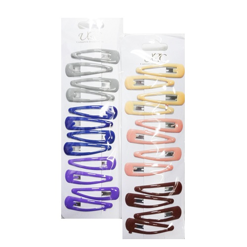Hair Metal Snaps 12pc Asst Clrs-wholesale Hair Metal Snaps 12pc Asst Clrs-wholesale