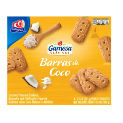 Gamesa Barras De Coco 4pk 3.5oz Each-wholesale