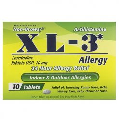XL-3 Allergy Tablets 10mg Display
