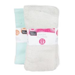 Wash Cloths 12pk Asst Clrs-wholesale