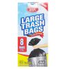 H.S Trash Bags 8ct 30 Gl Black-wholesale