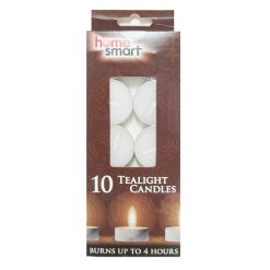 H.S Tealight Candles 10ct White-wholesale
