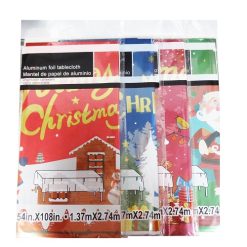 X-Mas Table Cover 54X108 Foil Asst-wholesale
