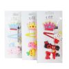 Hair Metal Snaps 4pk Crown Asst-wholesale