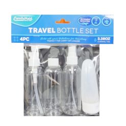 Travel Bottle Set 4pc 3.38oz-wholesale