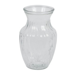 Vase Glass Spiral 8in Clear-wholesale