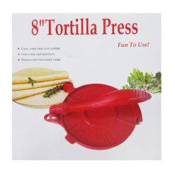 Tortilla Press Plastic 8in Red-wholesale