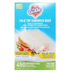 Fresh Guard Sandwich Bags 450ct Fold Top-wholesale