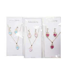 Earrings & Neckace Set Asst Clrs-wholesale