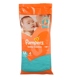 Pampers Diapers 4ct Med Baby Basics-wholesale