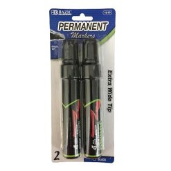Permanent Markers 2pk Jumbo Black-wholesale