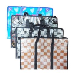 Shopping Bags W-Zipper Asst Design-wholesale