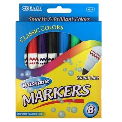 Markers Washable 8ct Asst Clrs-wholesale