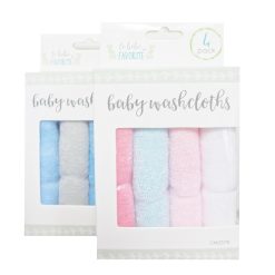 Baby Washcloths 4pc Asst Clrs-wholesale