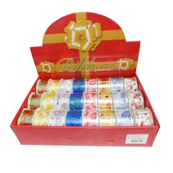 X-Mas Ribbon 3.8 X 3 Yrds Asst-wholesale