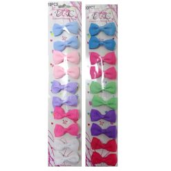 Hair Metal Snaps W-Bow 10pc Asst Clrs-wholesale