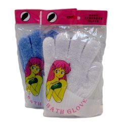 Body Scrubber Gloves 2pc Asst Clrs-wholesale