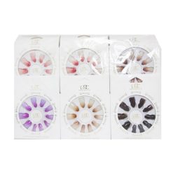 Pre-Glued Nails 12ct Asst Clrs-wholesale