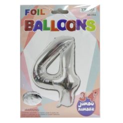 Balloons Foil 34in Silver #4-wholesale