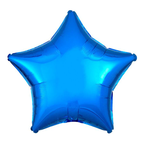 Balloons Foil 16in Blue Star-wholesale Balloons Foil 16in Blue Star-wholesale
