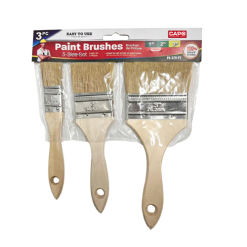 Paint Brushes 3pk Wood Handle-wholesale