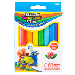 Toy Clay Sticks 8ct 4.8oz Asst Clrs-wholesale