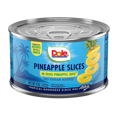 Dole Pineapple Slices In Juice 8oz-wholesale