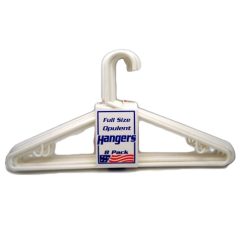 Hangers 8pk Solid White Plastic-wholesale