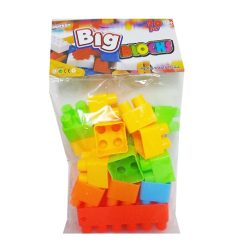 Toy Building Blocks 20pc In Bag Asst Clr-wholesale
