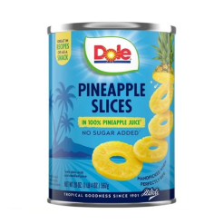 Dole Pineapple Slices 20oz In Juice-wholesale