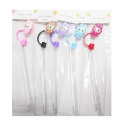 Straws Glass W-Cap & Brush Labubu-wholesale