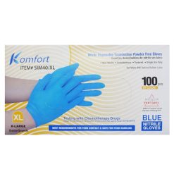 Komfort Nitrile Gloves Blue 100ct XL-wholesale