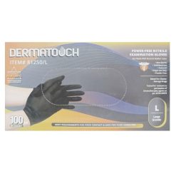Dermatouch Disp Gloves 100ct Lg Black-wholesale