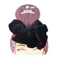 Hair Scrunchie Velvet Black-wholesale