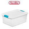 Sterilite Latch Box 15qt Clear Blu-Hndle-wholesale
