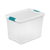 Sterilite Latch Box 25qt Clear W-Wht Lid-wholesale