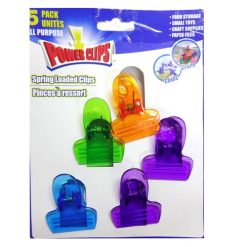Power Clips 5pc Asst Clrs-wholesale