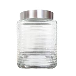 Glass Jar Square W-Lid 44.2oz-wholesale