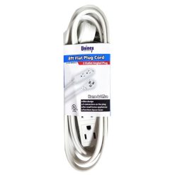 Uninex 3 Outlet Flat Plug Cord 8 Ft-wholesale