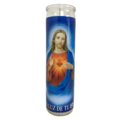 Candle 8in Corazon De Jesus White-wholesale