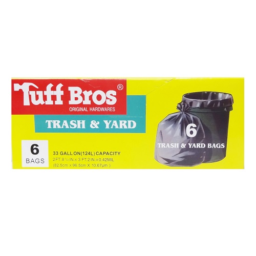 T.B Trash & Yard Bags 33gl 6ct-wholesale T.B Trash & Yard Bags 33gl 6ct-wholesale