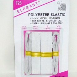 Polyester Elastic White Asst Size-wholesale