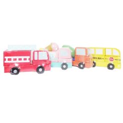 Toy Wood Stacking Truck 5in Asst-wholesale
