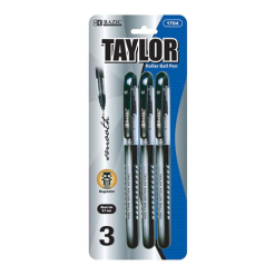 Taylor Roller Ball Pens 3pk Black .7mm-wholesale